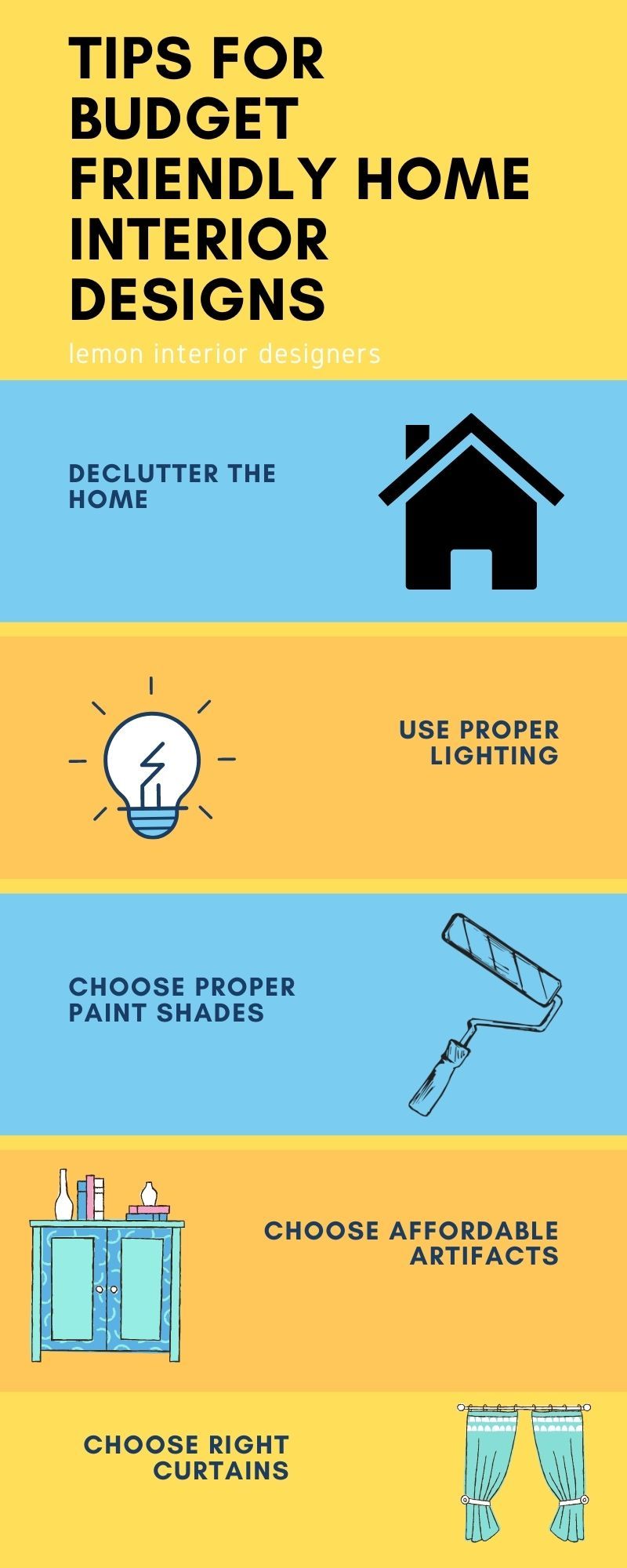 Infographics for Tips on Budget-Friendly Home Interior Designs