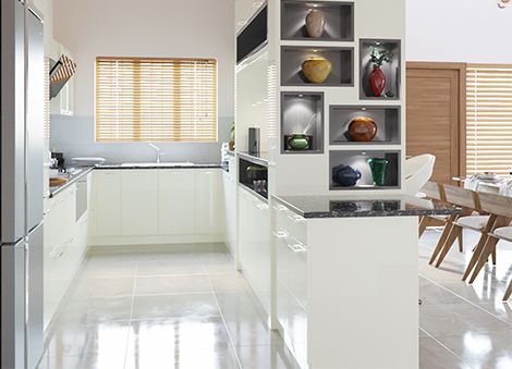 U-shaped modular kitchen in Kochi