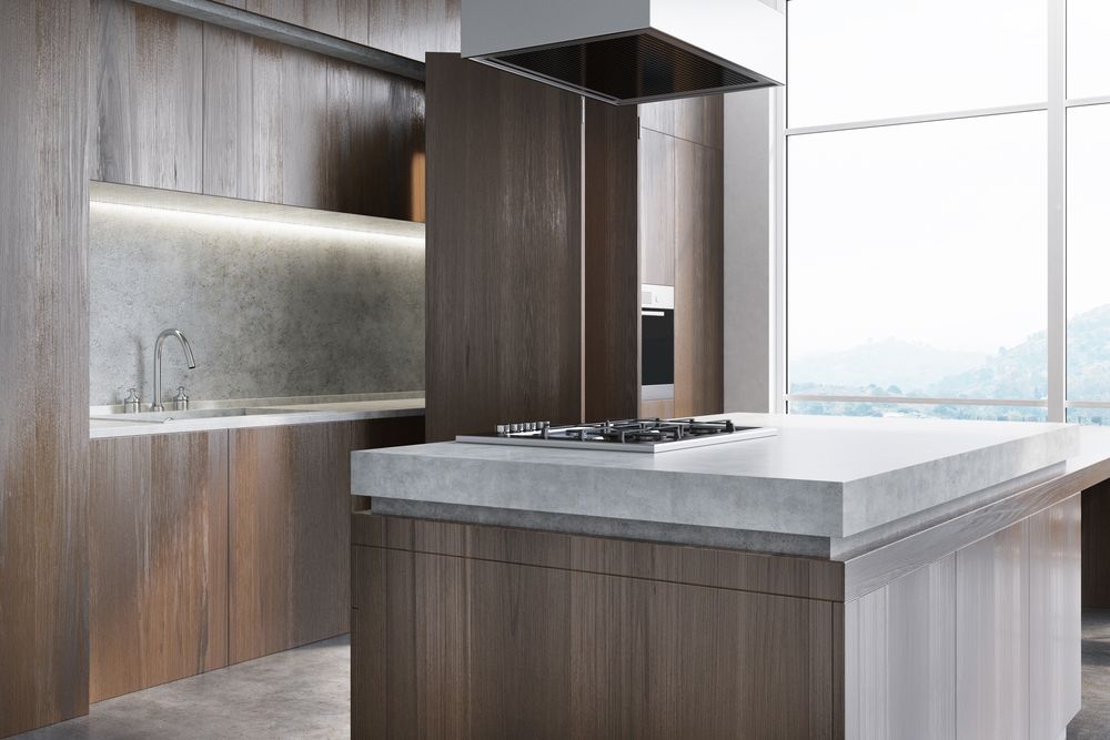 concrete countertop kitchen