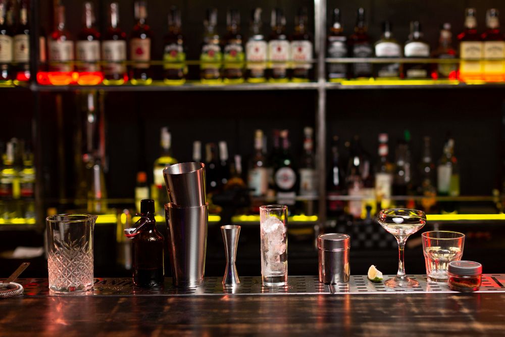 home bar shaker and tools