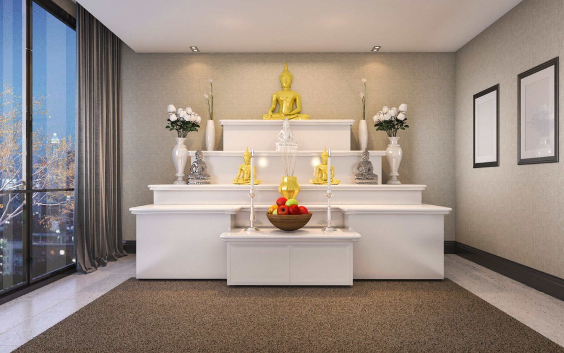 traditional pooja room setup in home