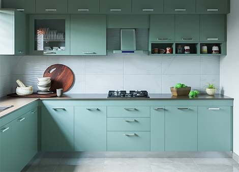 tropical theme modular kitchen designed by lemon